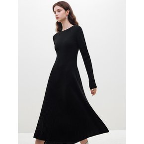 WD_Wool knit slim dress_BLACK