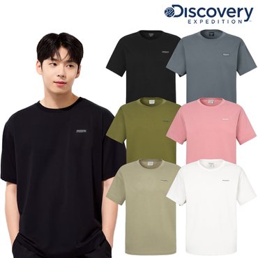 디스커버리 25SS 공용 프레시벤트 오버핏 워싱 스몰로고 반팔티셔츠 DXRS7B053