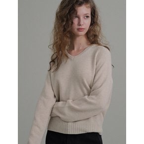 Monet v-neck knit (beige)