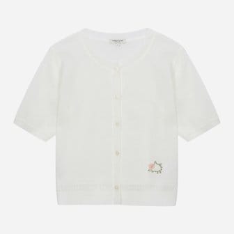 써스데이아일랜드 플라워 자수 라운드넥 가디건 (T254MCD343W)