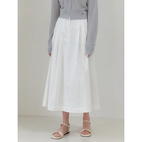 Wade pintuck skirt (white)