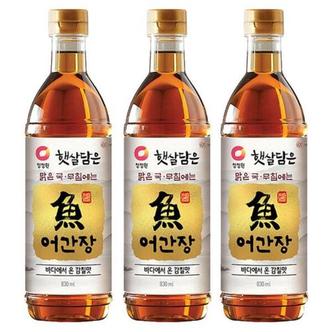  청정원 햇살담은 어간장 830ml x 3개