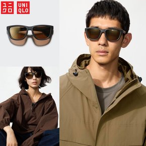 재팬 남녀 공용 UV 컷 400 스포츠 선글라스/스퀘어 블랙 484935