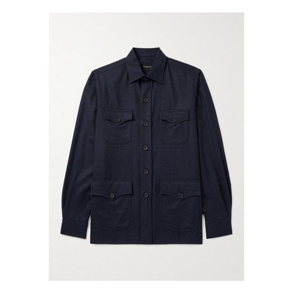 루비나찌 사파리 버진 울 플란넬 오버셔츠 블루 46376663163002703