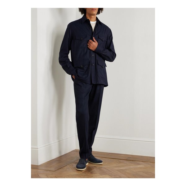 루비나찌 사파리 버진 울 플란넬 오버셔츠 블루 46376663163002703