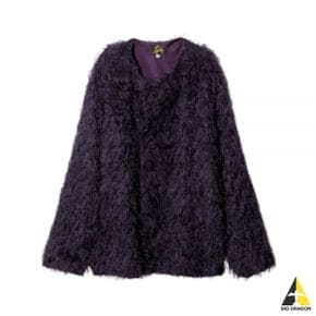 NEEDLES 니들스 Snap Cardigan Jacket - PER Argyle Fringe Jq. PURPLE (NS121) (스냅 가디건 자