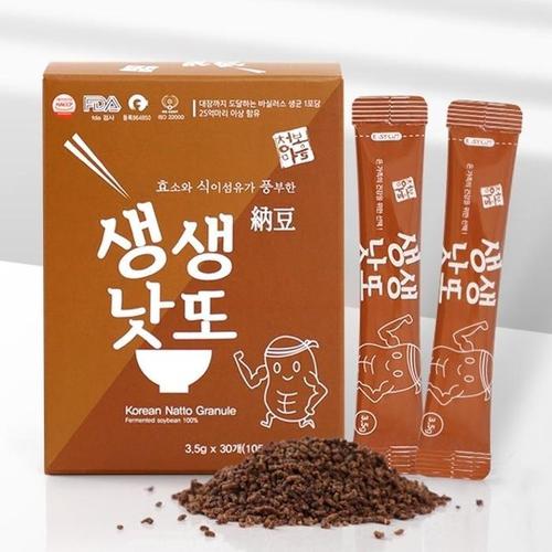 [청보마을] 프리미엄 발효 생생낫또(쥐눈이콩) 3.5g x 30포 / 1박스(1)