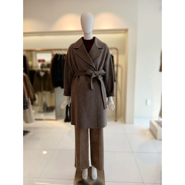 [여주점] 씨씨콜렉트 캐시미어울혼방벨티드핸드메이드코트E254msg161