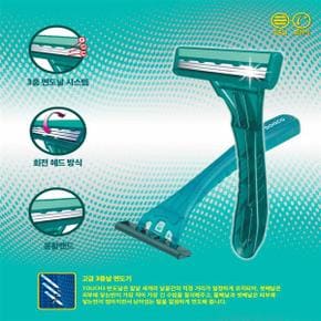 터치 쓰리 면도기 1P 1개입 여행용 일회용 휴대용 면도기