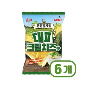 생생감자칩 대파크림치즈맛 봉지스낵 60g x 6개