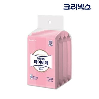 땡큐온 크리넥스 마이비데 밸런스케어 물티슈 10매 x4개_P351044002