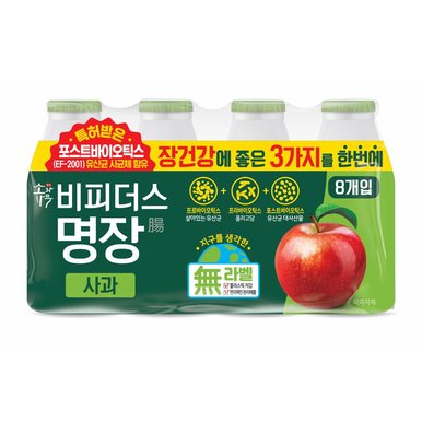 [동원 소와나무] 비피더스 명장 사과 요구르트 8입 (125ml*8개)