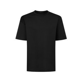 [25SS] [스테디셀러] 블랙《LuxCool》세미오버 라운드 티셔츠 WXTS5B311BK