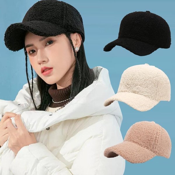 [옷자락] 여자 남자 뽀글이 겨울모자 에코퍼 볼캡 야구 모자