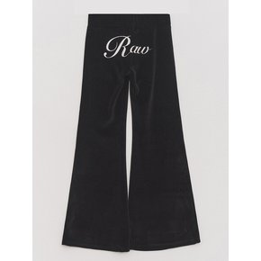 RAW Logo Low-waist Boots-cut Pants Black