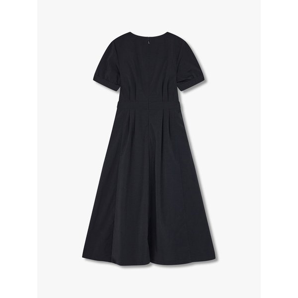 웨이스트 사이드 버튼 원피스 _블랙 7255237107