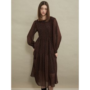 Shooting star dress [Brown]