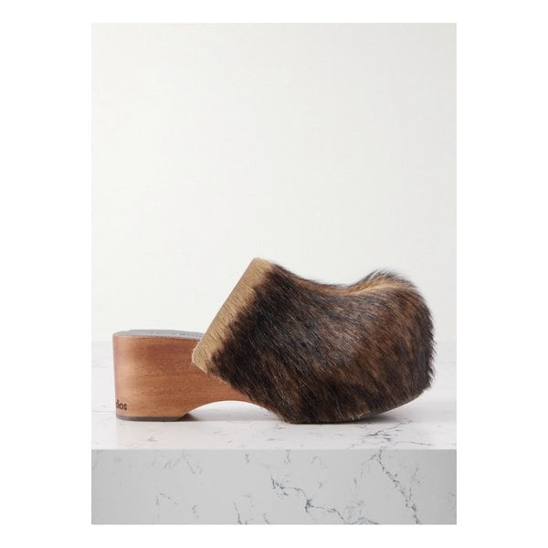 카프 헤어 플랫폼 클로그 브라운 1647597343645480