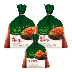 [CJ] 비비고 포기배추김치3.3KG 2개 + 총각김치900G