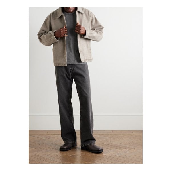 엠에프펜 뉴 가먼트 다이 브러시드  코튼 저지 티셔츠 그레이 46376663162868290