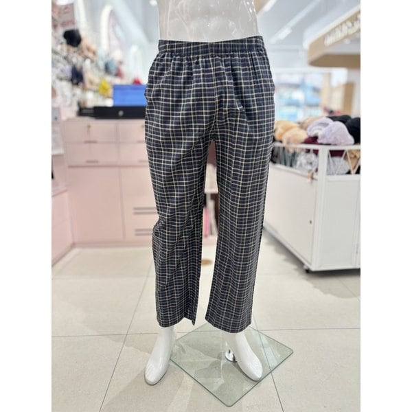 [여주점] 와코루 선염면 체크 심플 남성 홈웨어 잠옷 실내복 바지[WMP215MP]