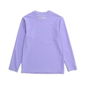 내셔널지오그래픽 키즈 K232URG610 빅로고 래쉬가드 L/TEE LAVENDER