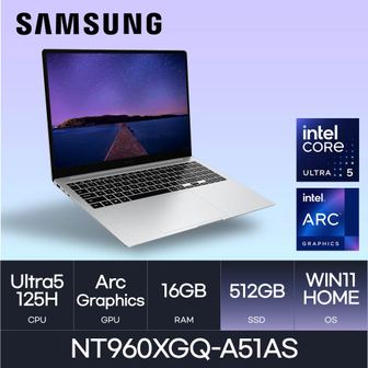 삼성 전자 갤럭시북4 프로 NT960XGQ-A51AS(WIN11HOME/SSD512GB/RAM16GB)