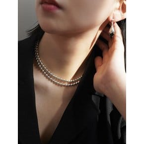 [Silver925] 5mm Silver ball chain choker necklace