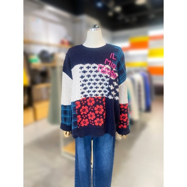 [여주점] 자수 풀오버 니트 (BAKPA7561)