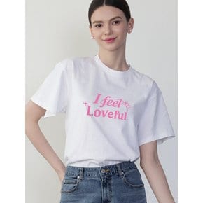 [아이 필 러브풀 레터링 티셔츠]I feel Loveful Lettering T-shirt