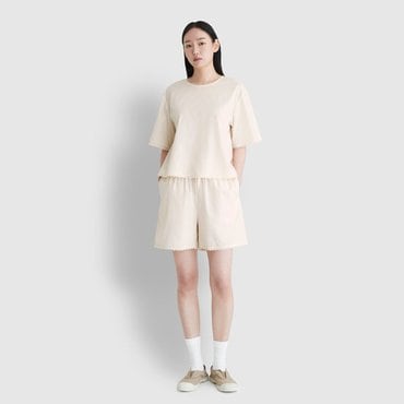 JAJU 25 S/S   여 아일렛 도비 4부 파자마 팬츠   J205202019