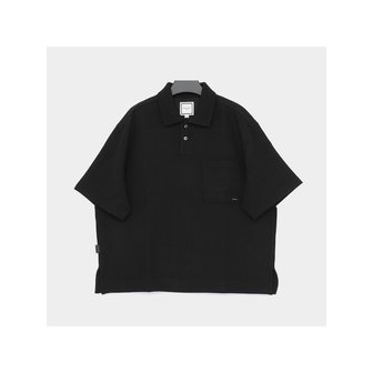 우영미 26SS 텍스처 카라 박스핏 반팔 남성 PK티셔츠 W261TS16735B