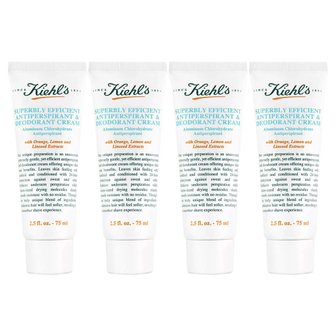  Kiehls 키엘 수퍼블리 이피션트 데오드란트 크림 75ml 4팩