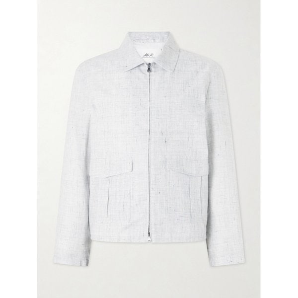 미스터 피 체크 리넨 집업 블루종 재킷 46376663163002751