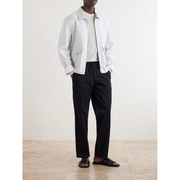 미스터 피 체크 리넨 집업 블루종 재킷 46376663163002751