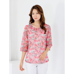 엄마옷 여름 블라우스 7부 플라워 MQG128335 마담 미시 중년여성 빅사이즈 할머.._P428440674