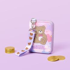 아트박스 곰돌이 스트랩 반지갑(핑크)