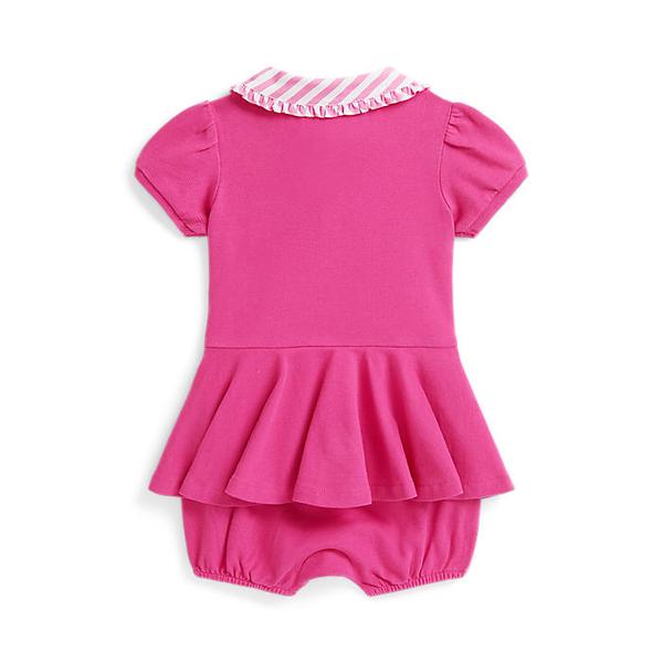 랄프 로렌 베이비 여아 콘트라스트 칼라 메시 버블 쇼트올(CWPOOPCFC720153650)