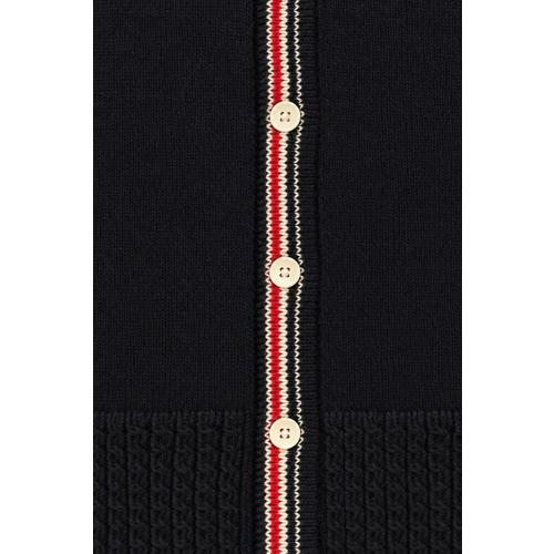 톰브라운 도네갈 RWB 스트라이프 헥터 포인텔 가디건 FKC719A Y1506 415 NAVY DOM