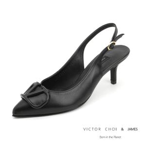 (VICTOR CHOI & james) W21S303 블랙 (6cm) / V로고 슬링백