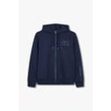 ARMANI EXCHANGE AX 남성 엠보 AX 로고 후드 집업-네이비(A414131022)