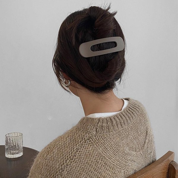 [옷자락] 여자 무광 매트 심플 올림머리 가시번 왕 집게핀