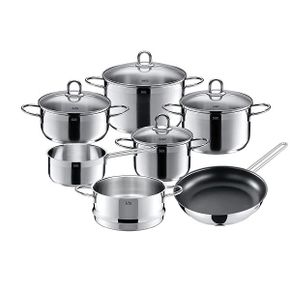 독일 실리트 냄비 팟 Silit Diamond Saucepan Set with Glass Lid / Coated Pan Polished 스테인