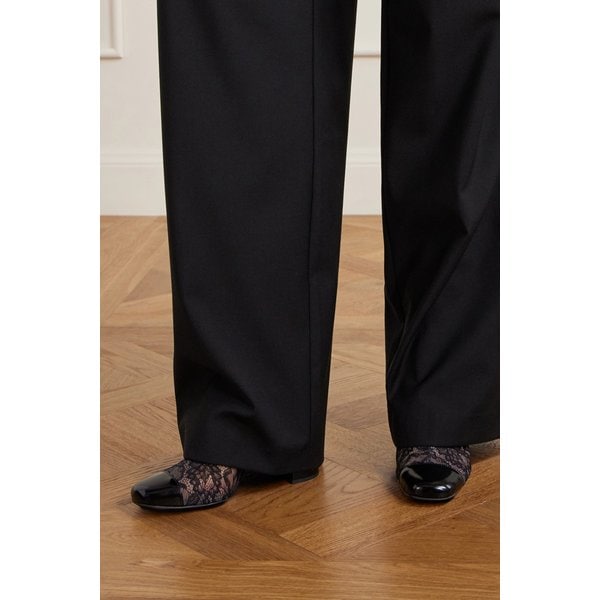 키수 AB 85 페이턴트 가죽 트림 레이스 앵클 부츠 46376663162955379