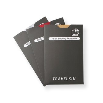트래블킨 해킹방지 카드슬리브 3개1세트. RFID 카드홀더 여행용품