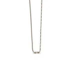 SEWN SWEN SILVER HALF CURB CHAIN NECKLACE