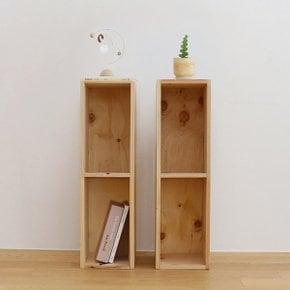DIY 삼나무 2개1세트 슬림 2단 책장 틈새수납장