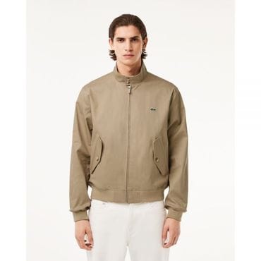 이스퀘어 5018898 Lacoste Showerproof Cotton Twill Harrington Jacket - Beige