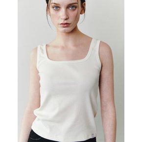 AS BASIC SQUARE SLEEVELESS [CREAM]