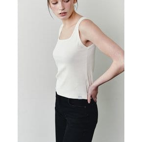 AS BASIC SQUARE SLEEVELESS [CREAM]